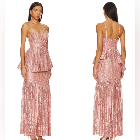 NWT For Love and Lemons Shai Maxi Gown Dress Size XS - Picture 1 of 12